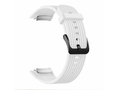 Correa de Silicona grano rayas verticales tamaño grande para Samsung Galaxy Gear Fit2 pro - blanco