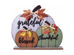 Decoraciones de otoño para el hogar, señal de calabaza de madera para Acción de Gracias KOFIHETY