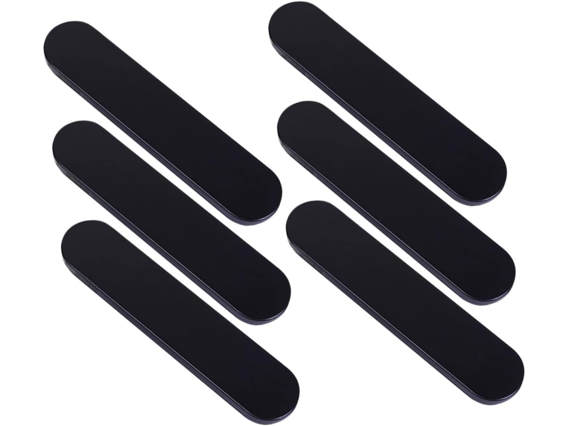 Estuche Para Lápices De Metal Negro Con Forro De Espuma, Juego De 6