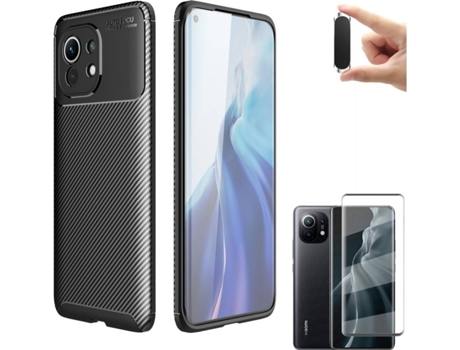 Funda, Protector y Soporte para Xiaomi Mi 11 PHONESHIELD Rugged Carbon Negro