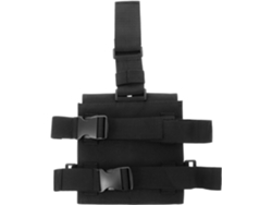 Bolso De Muslo De Tela Oxford Negra, Multifuncional Y Cómodo De Llevar.