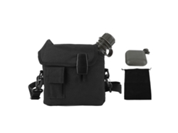 Botella De Agua Para Exteriores De 1,5 L De Gran Capacidad Con Riñonera Para Camping, Senderismo Y Deportes - Negra