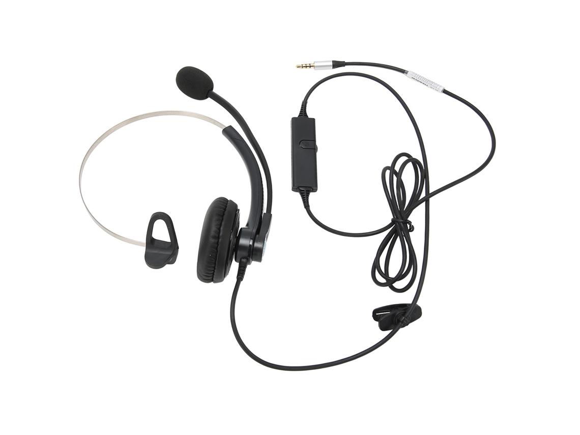Auriculares Mono Con Cable Para Centros De Llamadas Y Oficinas Con Cancelación De Ruido Y Llamadas Hd, Interfaz De 3,5 Mm.