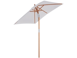 Sombrilla plegable 200x150 ajustable en 3 niveles, color crema.