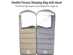 Saco De Dormir Doble Para Adultos, Resistente Al Frío Hasta -18 °c, Con Capucha Divisible Para Acampar.