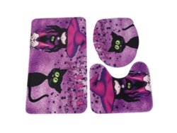 Juego de alfombras de baño antideslizantes decorativas de bruja