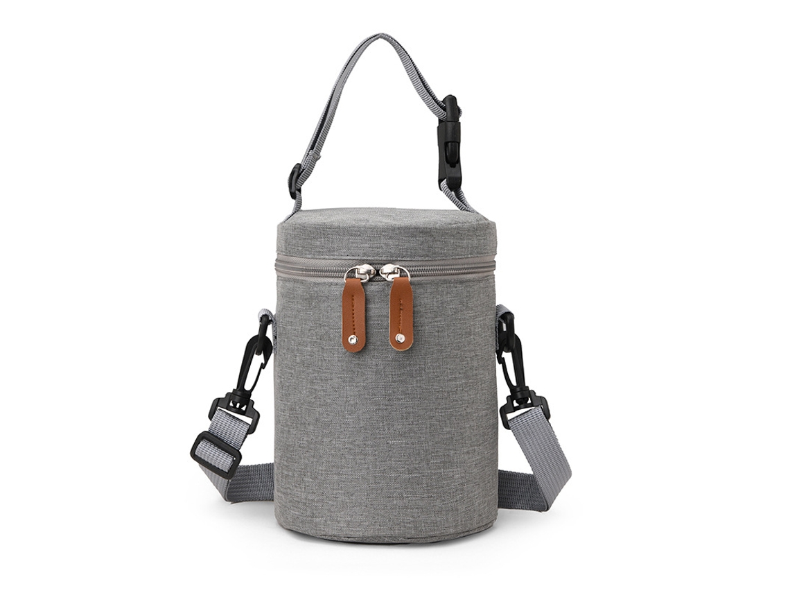 Bolsa térmica portátil para biberones, bolsa de transporte térmica, bolsa para refrigerador gris Hexinyigjly