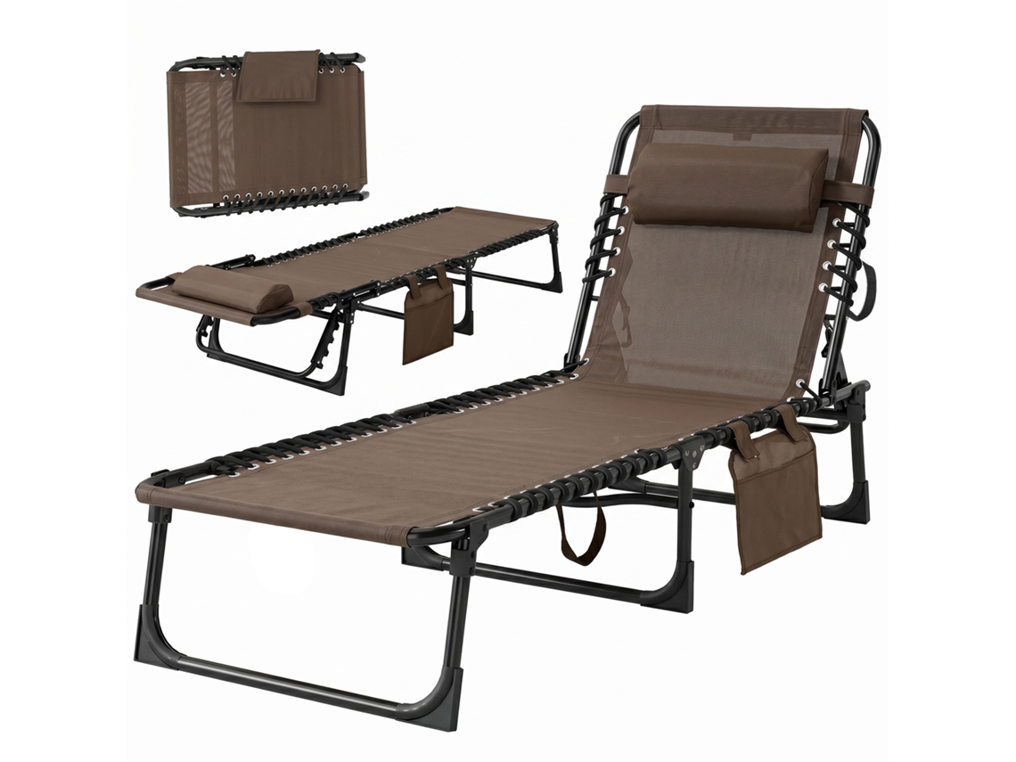 Silla doble ajustable, forma de arco, 189x58x30cm, marrón. Tienda PENGJIANG.