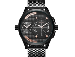 Reloj De Pulsera Para Hombre Bagari De Malla Casual Con Dial Redondo Cuarzo