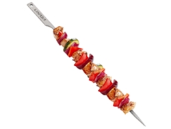Brochetas planas de titanio para barbacoa, 25 cm (10 unidades)