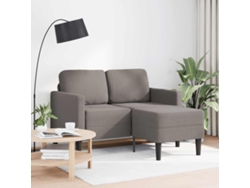 Sofá De 2 Plazas | Sofá De Salón | Sofá De Descanso Con Chaise Longue En Forma L Gris Topo 125 Cm