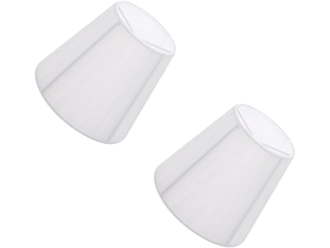 2 Piezas De Pantallas De Lámparas Colgantes De Tela Creativas Con Clip Para Bombillas, Lámparas De Araña Y De Pared.