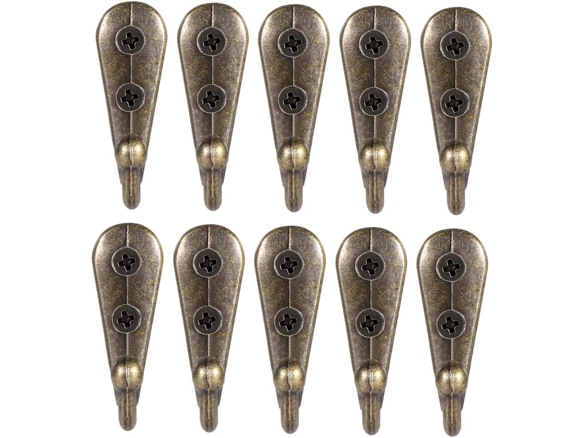 Juego de 30 ganchos de pared de hierro sencillos para ropa, con tornillos incluidos, ideales para