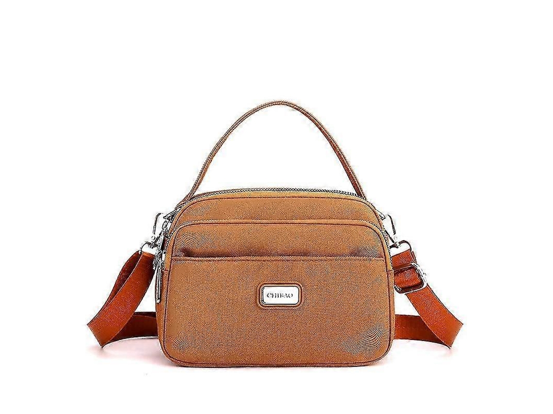 Bolso bandolera informal para mujer, de gran capacidad y con múltiples compartimentos, color naranja, Lalamoli