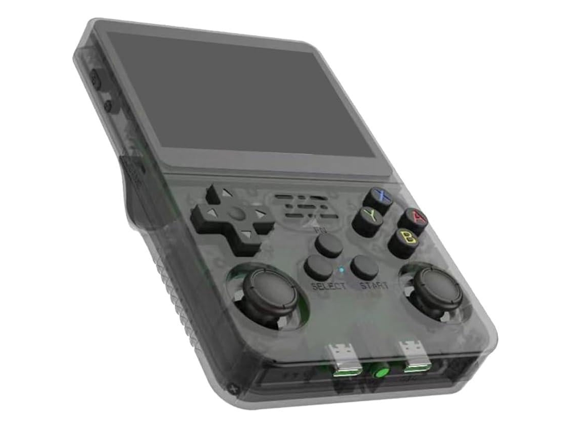 Consola portátil R36s, 128 GB, 17 800 juegos (blanco, amarillo, negro, oscuro, naranja, verde, azul), sistema Linux, pantalla IPS de 3,5 pulgadas, reproductor digital