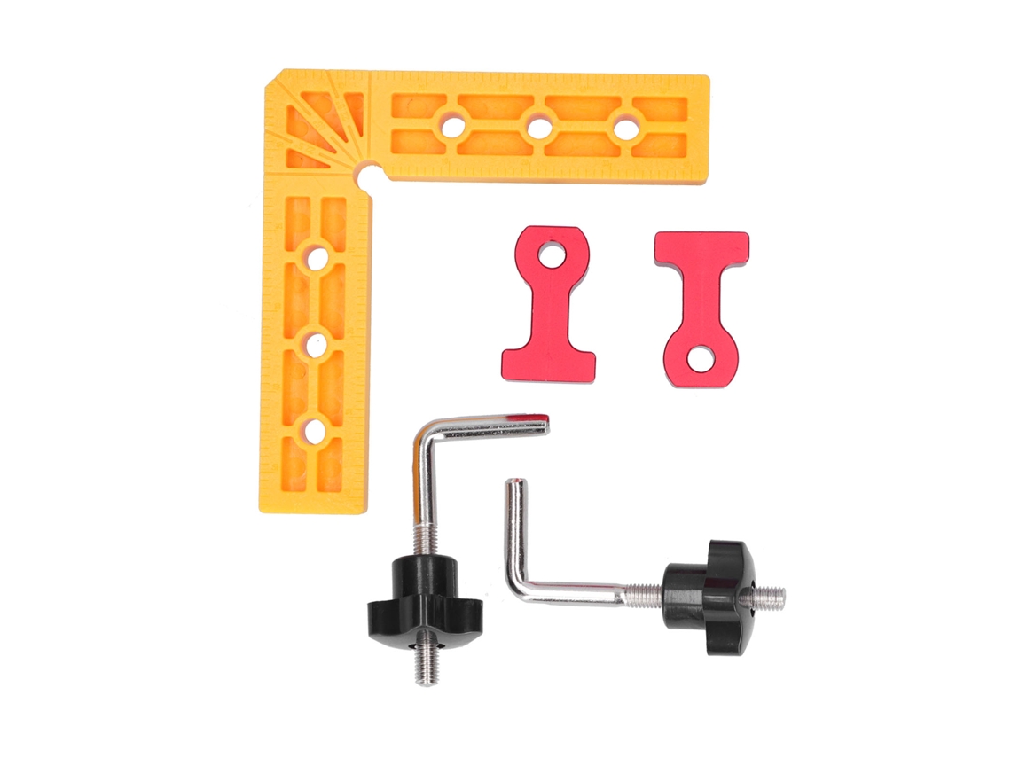 Prendedor de Ângulo Reto 140x140mm Clamp de Carpintaria Portátil ABS e Alumínio | S/MARCA