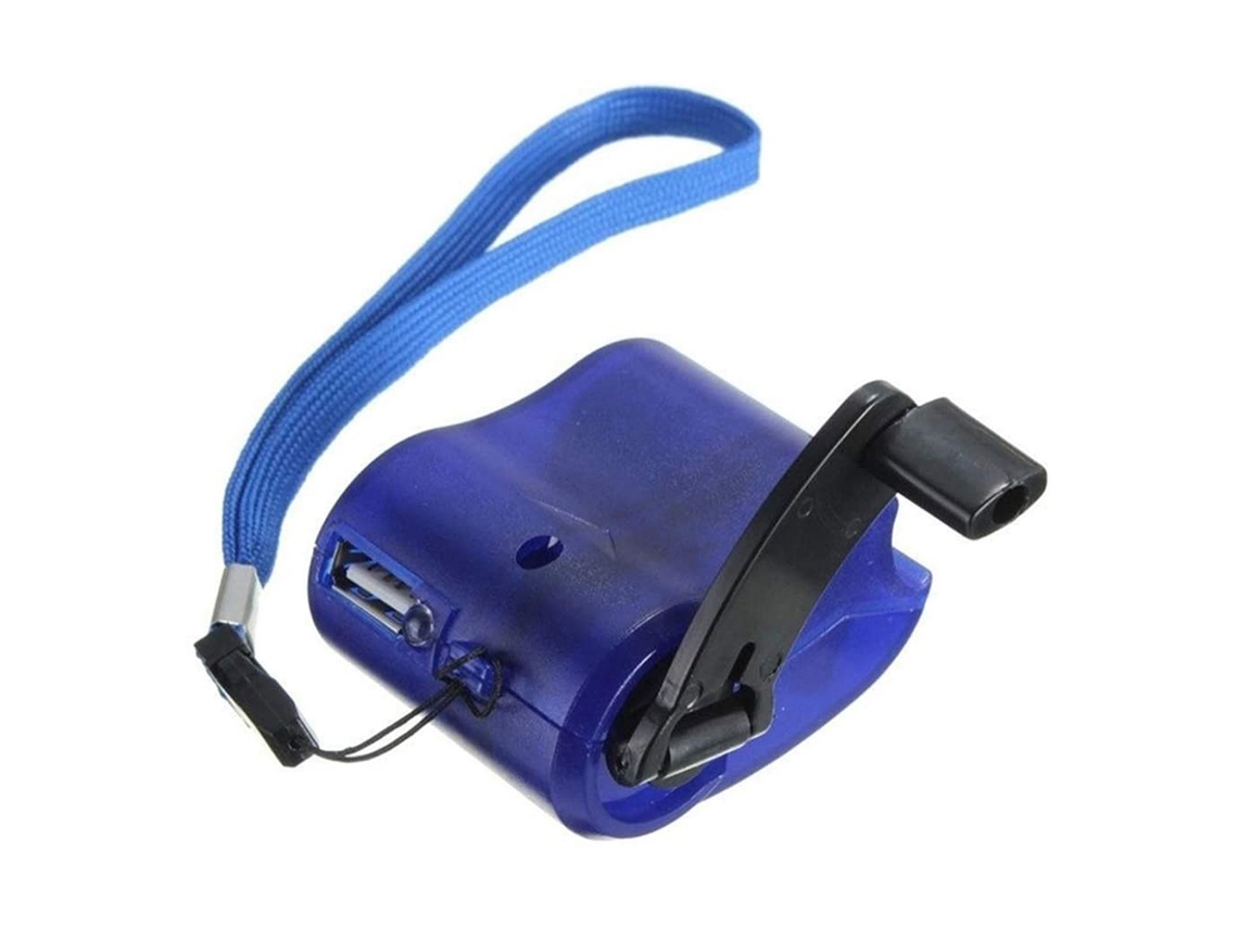 Carregador De Emergência Com Manivela Usb Portátil Para Celular Mp4 Luz Led Recarga Manual Outdoor