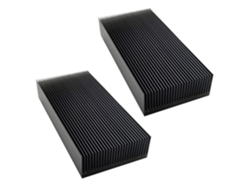 Lote de 2 cuerpos de refrigeración radiante de aluminio plateado, chip 80 x 27 x 150 mm SFUSHOS