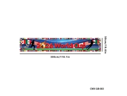 Bandera del Mundial 2026, con diseño resistente al viento, ideal para eventos deportivos, fiestas y uso diario, 300 x 50 cm STELASPLEN