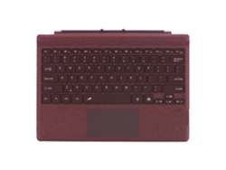 Compatible con Surface Pro 3/4/5/6/7+. Teclado (retroiluminado) color burdeos.