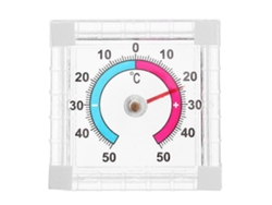 Termómetro de pared para exteriores, termómetro de ventana, 7,40 x 7,40 x 2,00 cm, plástico, 1 juego Ly Ebike