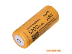 Batería de litio Superfire 26650 de 3,7 V y 5200 mAh