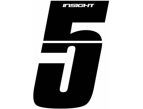 Paquete de Números Insight 5 (Negro - 7,5 cm)