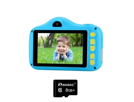 Cámara Digital Infantil SLOWMOOSE de Niña (Cámara 8G Tarjeta Azul)