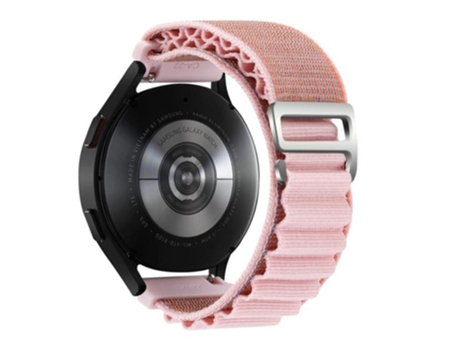 Correa de nailon 22mm ajustable para Realme Watch 3/Huami Amazfti GTR 4/GTR 4 Pro - rosa