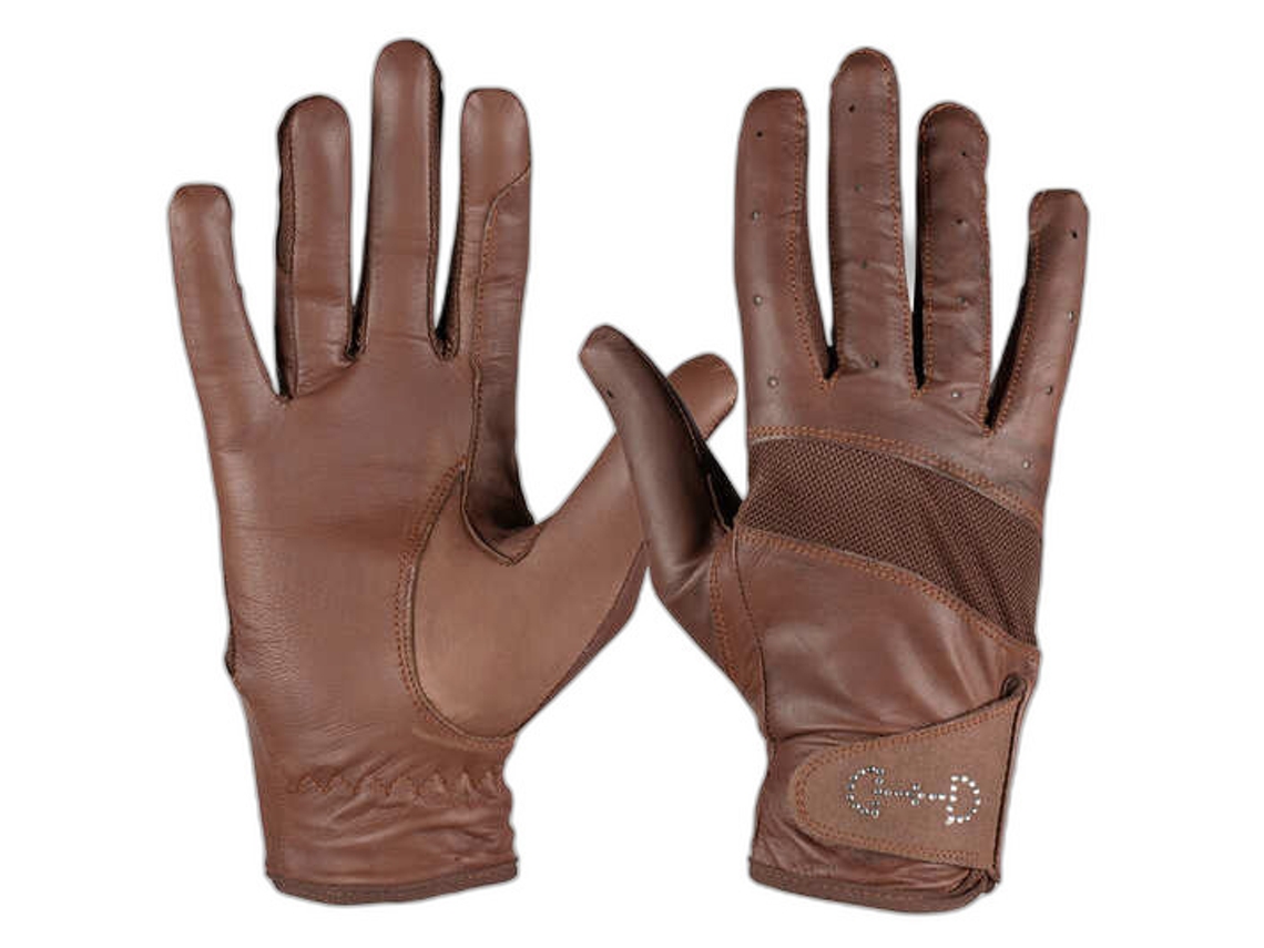 Guantes de equitación de cuero y malla para mujer HORZE