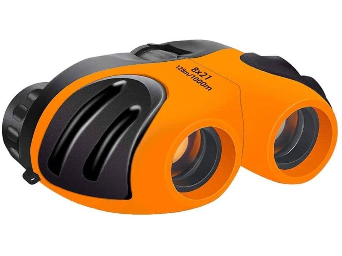 Prismáticos ENKERS para niños telescopio binocular 8 x 21 con varios colores regalo de observación para niños niños-amarillo