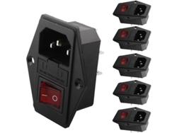 2026-conector Adaptador Iec 320 C14, Conector De Montaje Flush 220-250v/10a Con Interruptor Y Fusible