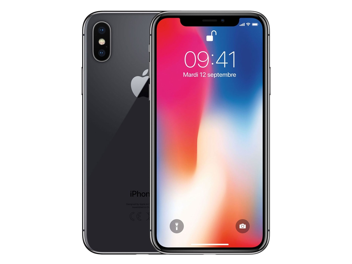 iPhone X APPLE (Reacondicionado Señales de Uso - 256 GB - Gris Espacial)