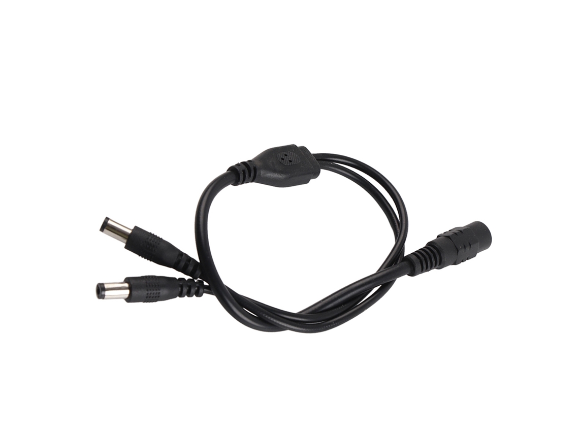 Cable Splitter Adaptador De Corriente 5.5x2.1mm Extensión 1 Hembra A 2 Machos Para Cámara Cctv