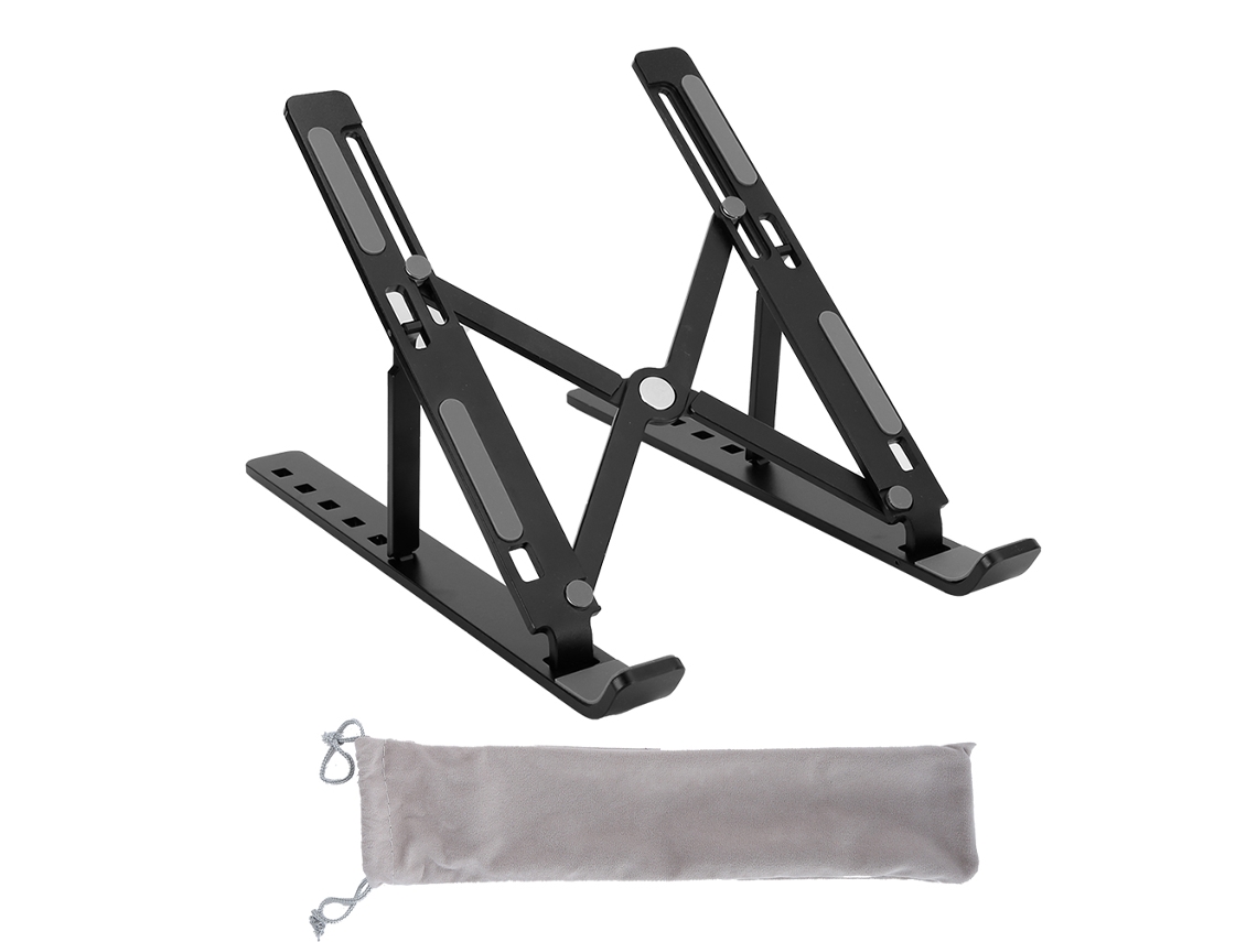 Suporte Para Notebook (plegável E Portátil) Alumínio Suporte Portátil Para Notebook Preto