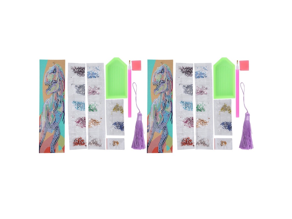Juego de 2 pinturas de diamantes 5D de resina para manualidades con dragón colorido bordado a mano