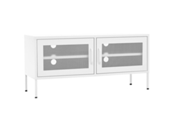 Maison Exclusive - Mueble Para Tv De Acero Blanco 105x35x50 Cm