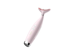 Masajeador facial portátil, masajeador de doble cuello, dispositivo eliminador de mentón rosa Chennnls