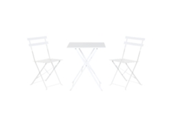 Set 3 Mesa Metal Blanco 60x60x71cm