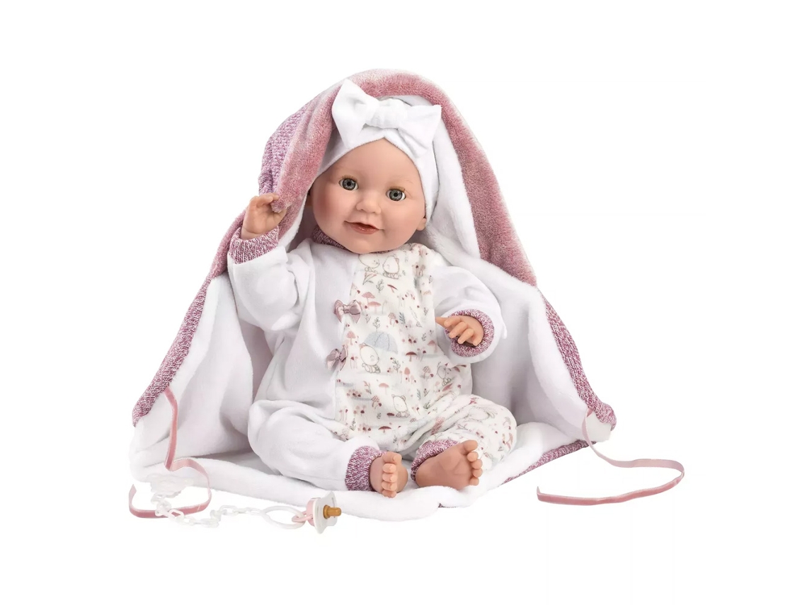 Bebé de Jugar LLORENS Lala de Pijama y Manta Rosa