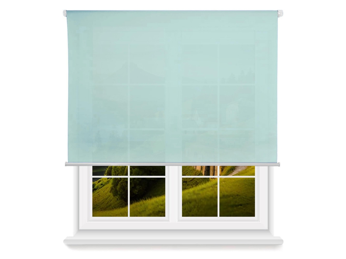 Estor enrollable translúcido Wellhome con cadena de PVC, 180 x 180 cm, color azul claro