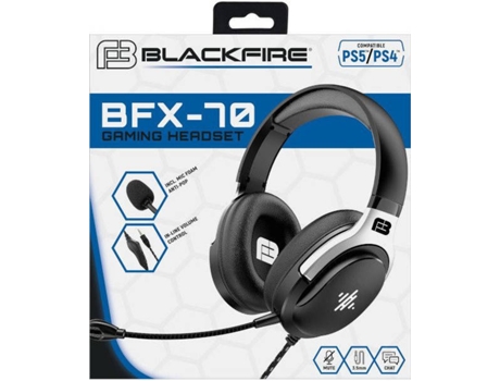 Auriculares Gaming BLACKFIRE BFX-70 (Over Ear - PS5/PS4 - Negro)