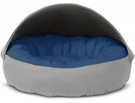 Cama Redonda para Perros y Gatos GAUTY Tela de sarga (Azul y Gris - 57 cm)