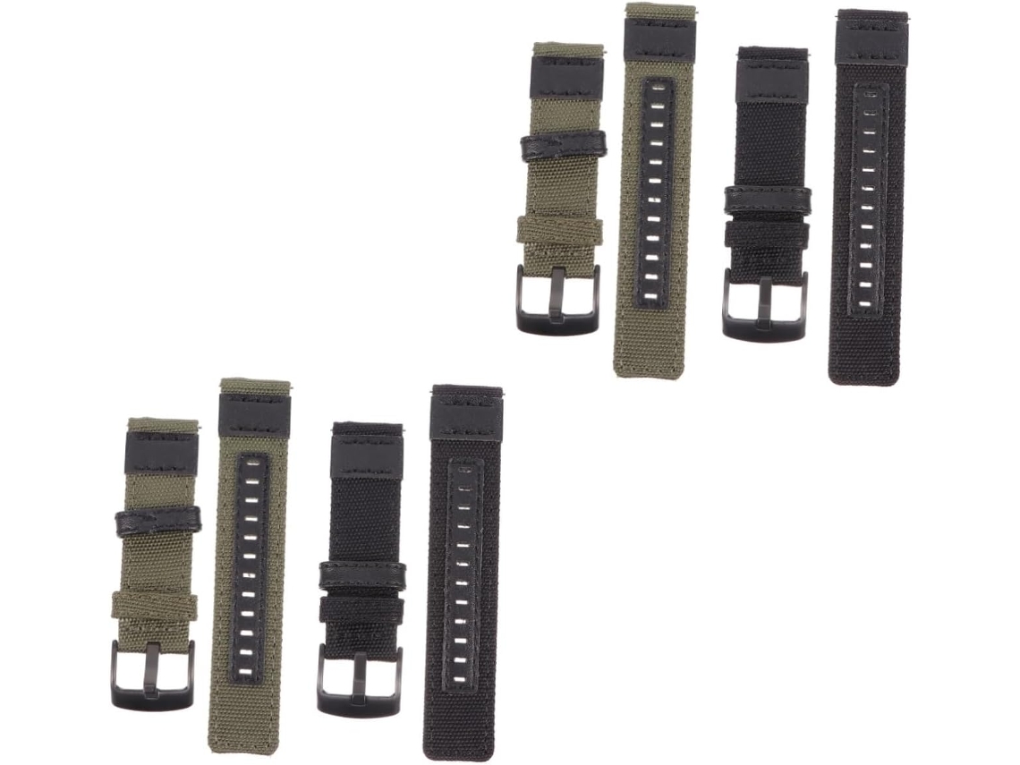 4piezas Correa Nylon Canvas Reloj Watch Unisex Resistente Estilo Deportivo