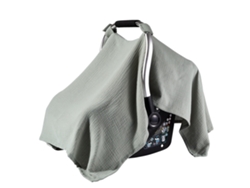 Funda de muselina ligera y transpirable para asiento de coche de bebé Chrui (verde oscuro)