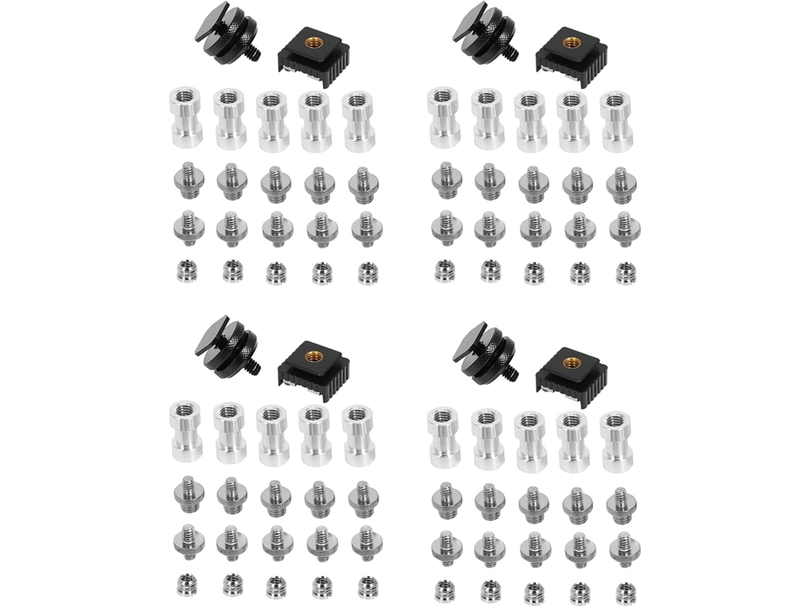 Adaptador Convertidor De Cámara Con Tornillo De 1/4" Y 3/8" De Pulgada, 88 Piezas