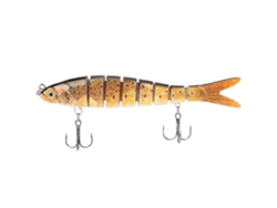 Danu26-señuelo De Pesca Durable De Plástico 13.7cm 8 Secciones Sumergible Con Anzuelos Para Bass (jm034-5)