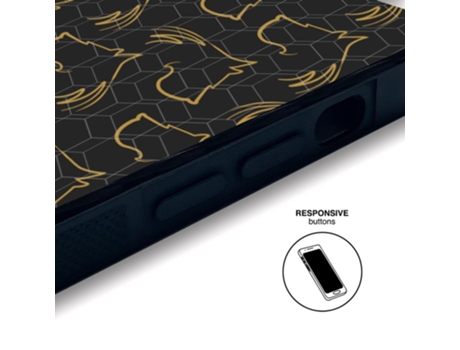 Funda Móvil Oficial Lille Fc para iPhone 12 PHONECASES3D Piel Sintética Negro