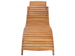 Tumbona | Tumbona De Exterior | Silla De Madera Maciza De Acacia Marrón Wsd852575