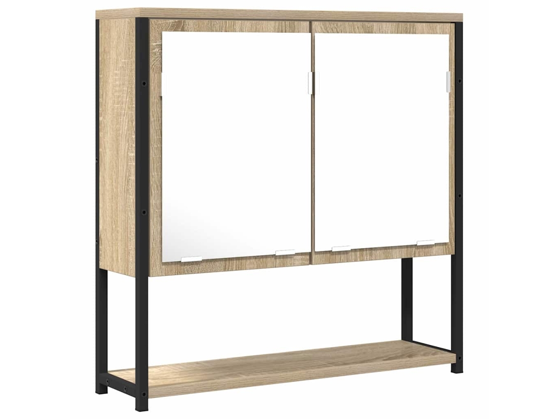Maison Exclusive - Espejo De Baño Con Estante Con Espejo Beige 60 X 16 X 60 Cm